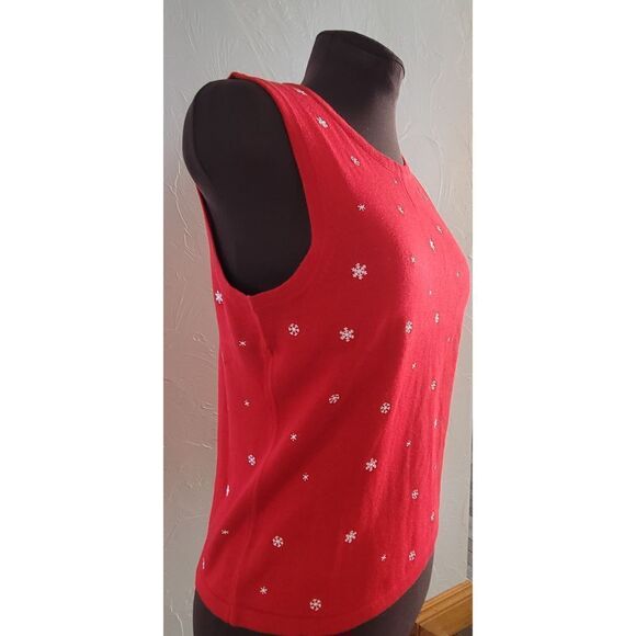 Christopher & Banks Christmas/Winter snowflake tank top - Picture 2 of 3